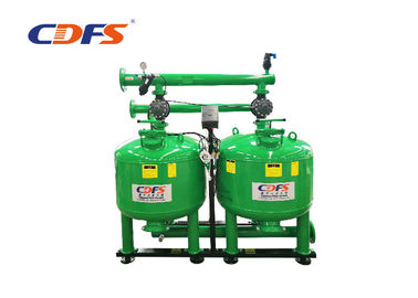 Manual Auto Backwash Sand Filter , Green Pressure Sand Filter Water Treatment 