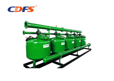 Stainless Steel Deep Bed Sand Filter , Green Automatic Backwash Sediment Filter
